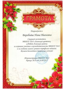 грамота Воробьёва 18.09.2017