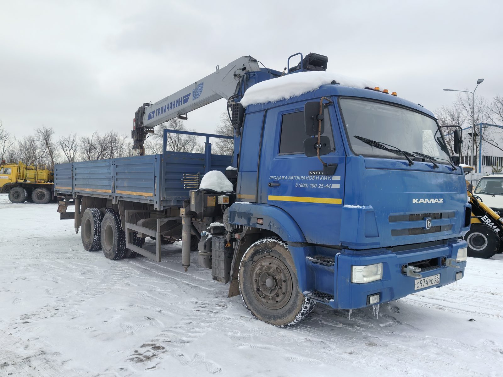 Галичский КМА-150* на шасси КамАЗ 65117 6x4 Бортовой с КМУ