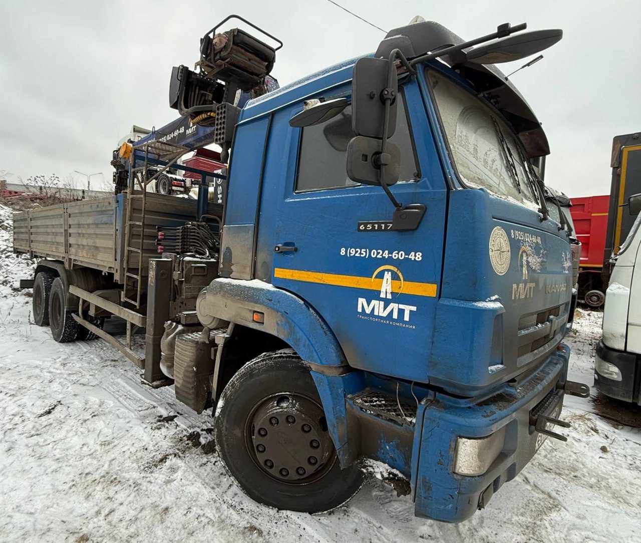 Автофлагман 3375* на шасси КамАЗ 65117 6x4 Бортовой с КМУ
