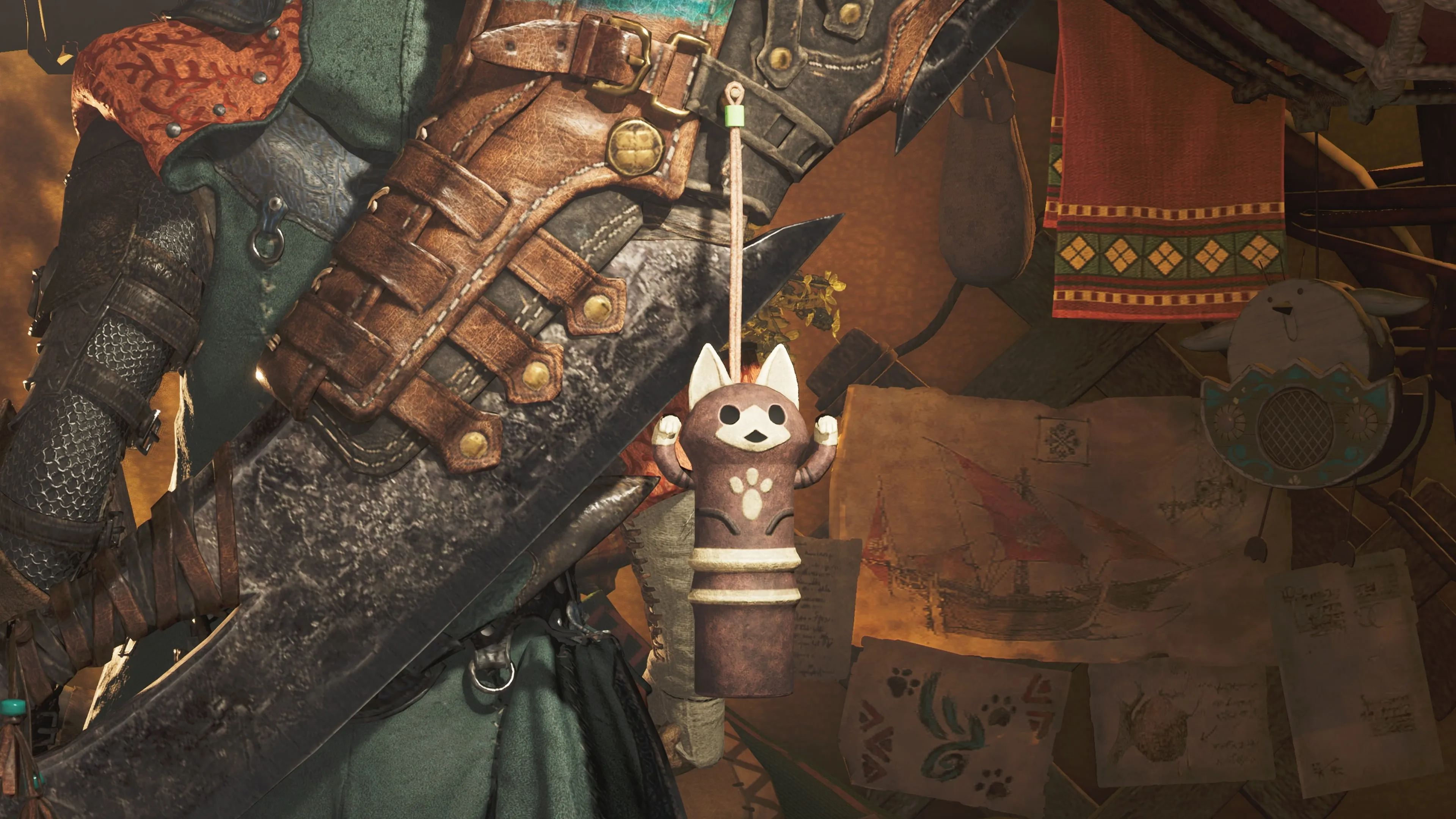 Monster Hunter Wilds - Pendant: Stretched Black Cat [PS5] - изображение 2