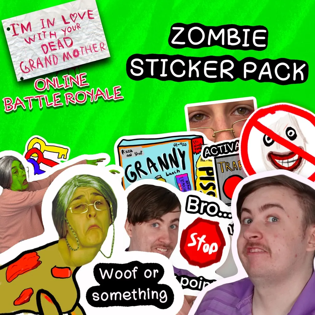 Zombie Sticker Pack - Emotes Season 2 DLC - I'm in Love With Your Dead Grandmother: Online Battle Royale [PS4,&nbsp;PS5] - изображение 1