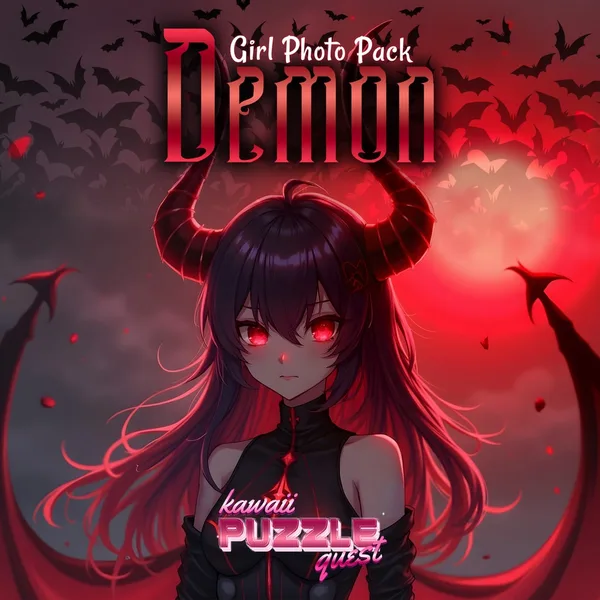 Kawaii Puzzle Quest - Demon Girl Photo Pack [PS5]