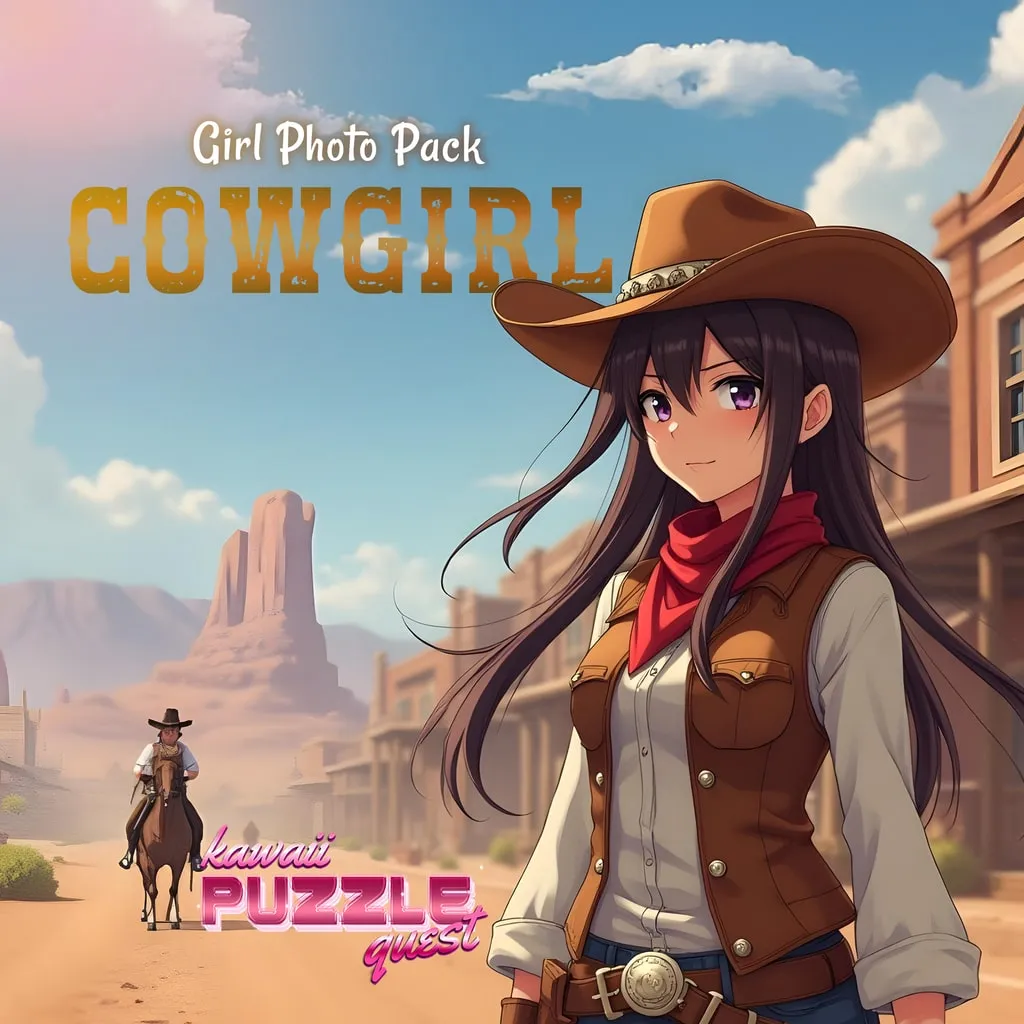Kawaii Puzzle Quest - Cowgirl Photo Pack [PS5] cover