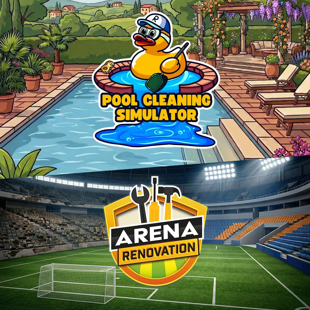 Pool Cleaning Simulator &amp; Arena Renovation Bundle [PS5] cover