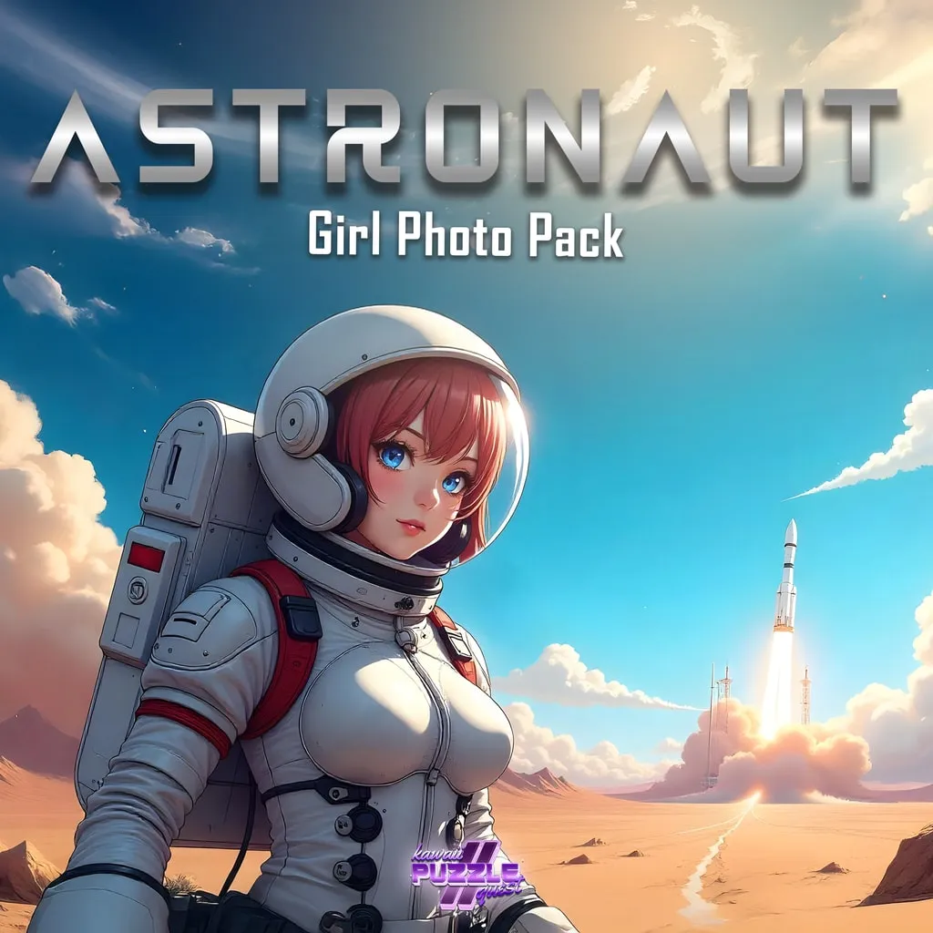 Kawaii Puzzle Quest 2 - Astronaut Girl Photo Pack [PS4] cover