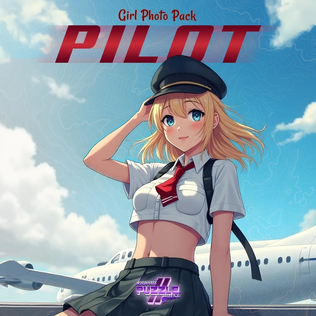 Kawaii Puzzle Quest 2 - Pilot Girl Photo Pack [PS5] cover