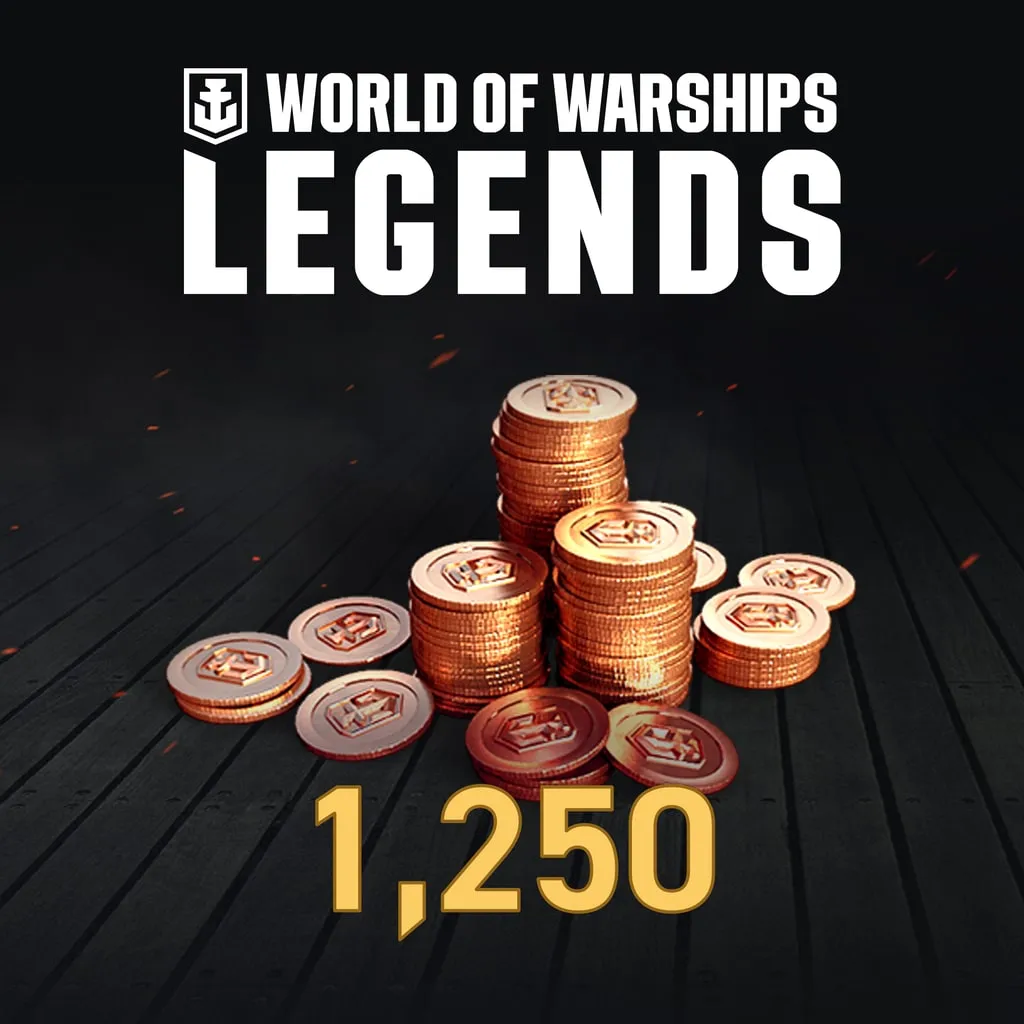 World of Warships: Legends - PS5 1,250 Doubloons cover