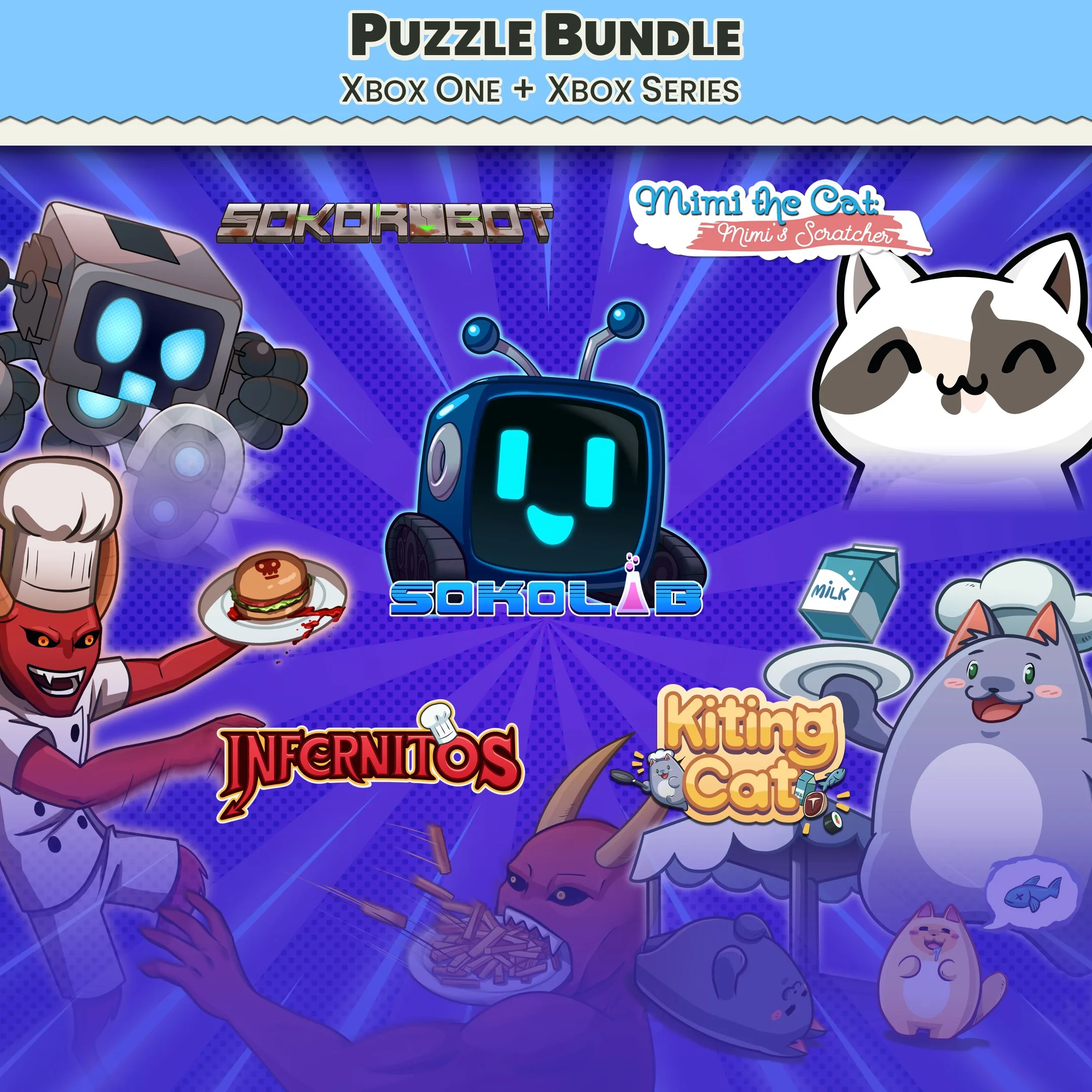 Puzzle Bundle Xbox - Sokorobot, Cat games, Infernitos and Sokolab [One,&nbsp;X|S] - изображение 1