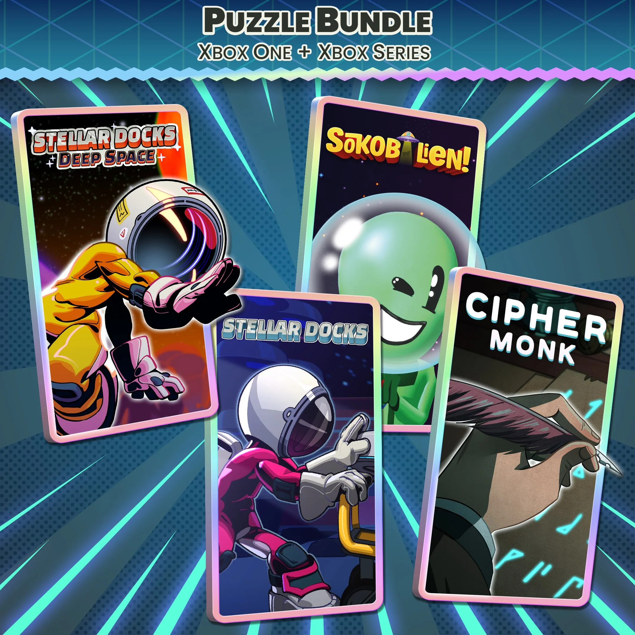 Puzzle Bundle Xbox - Sokobalien, Stellar Docks, Stellar Docks: Deep Space, Cipher Monk [One,&nbsp;X|S] - изображение 1