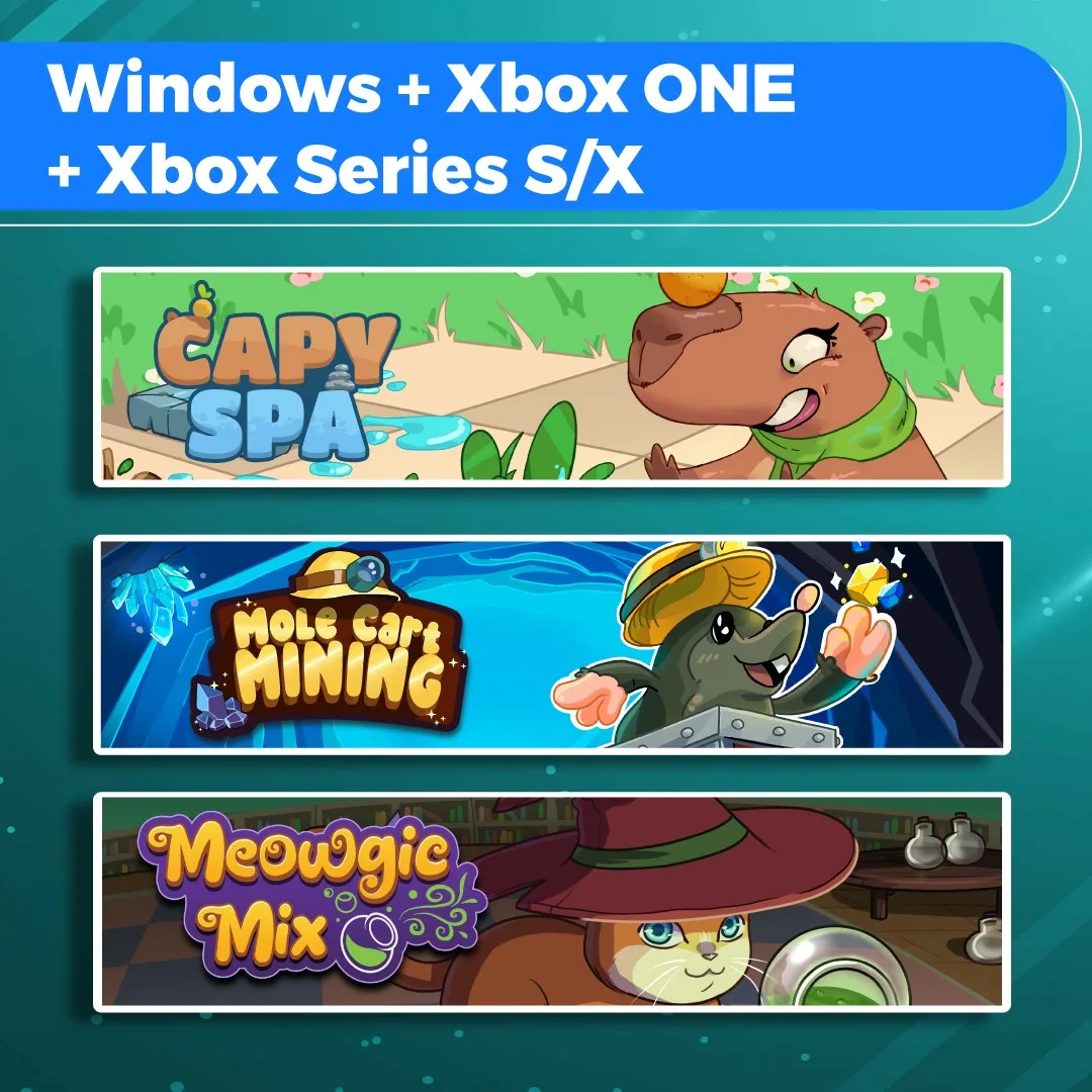 Capy Spa + Mole Cart Mining + Meowgic Mix (Bundle) [One,&nbsp;X|S] - изображение 1