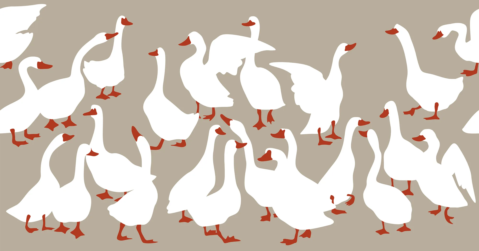 Фотообои Creativille CV-056211 (Bright geese 056211)