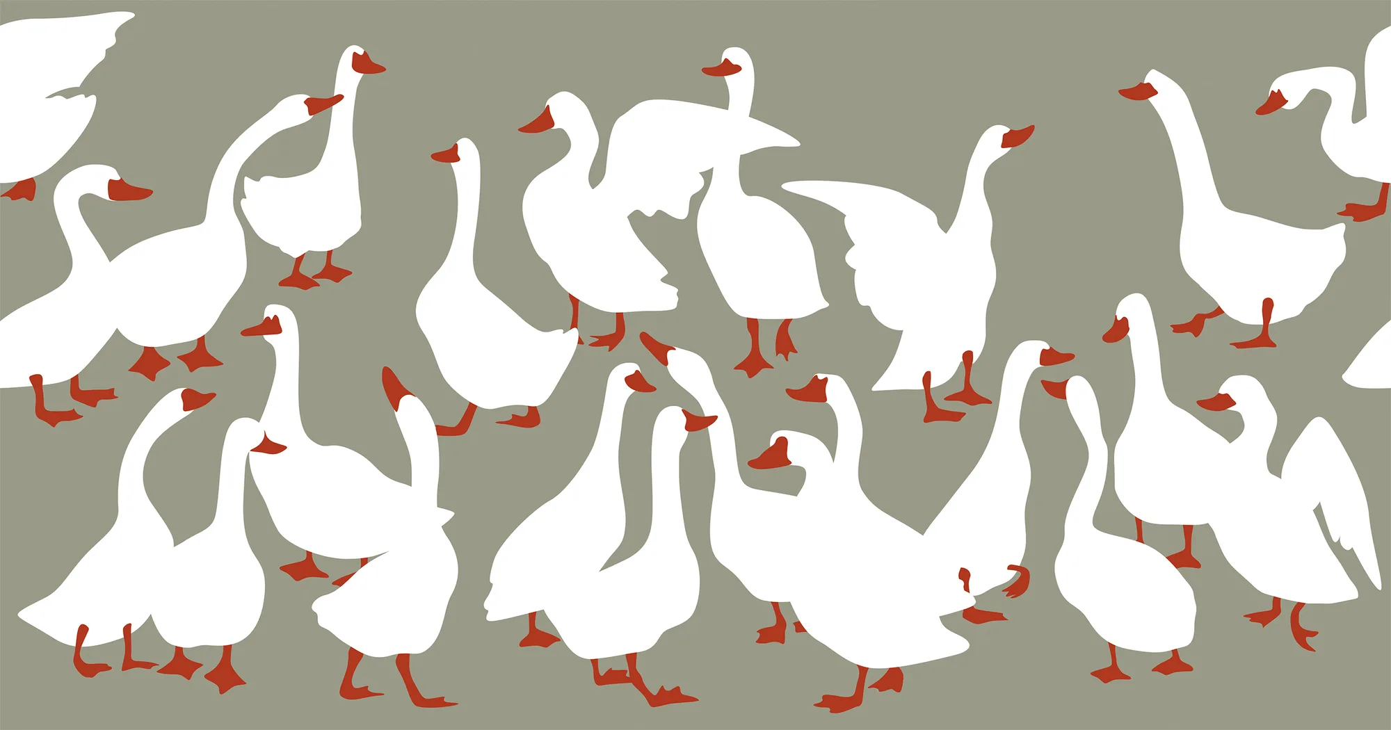 Фотообои Creativille CV-056212 (Bright geese 056212)