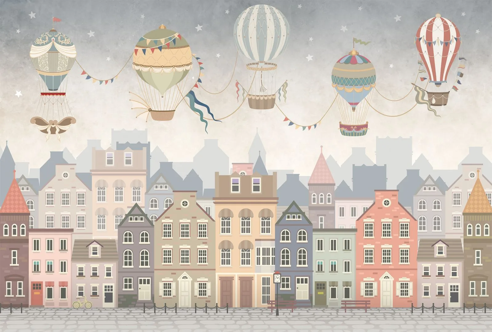 Фотообои Creativille CV-230101 (Street with balloons 230101)