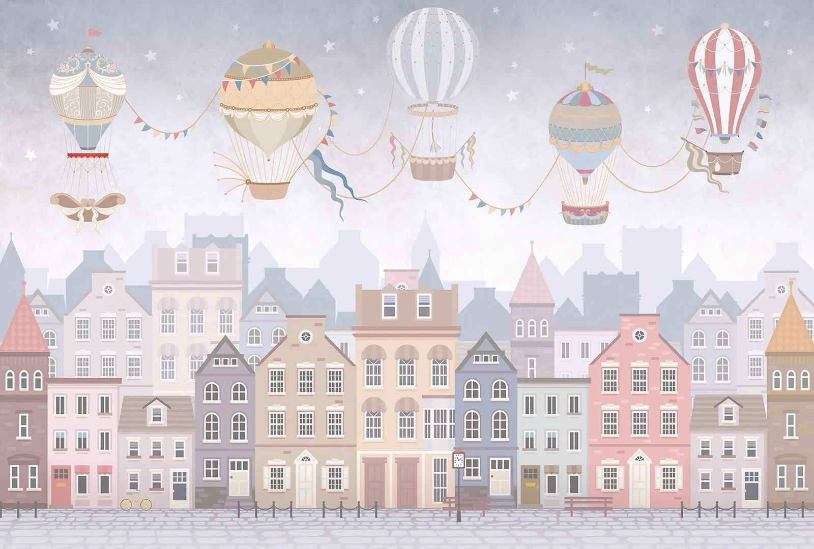 Фотообои Creativille CV-230106 (Street with balloons 230106)