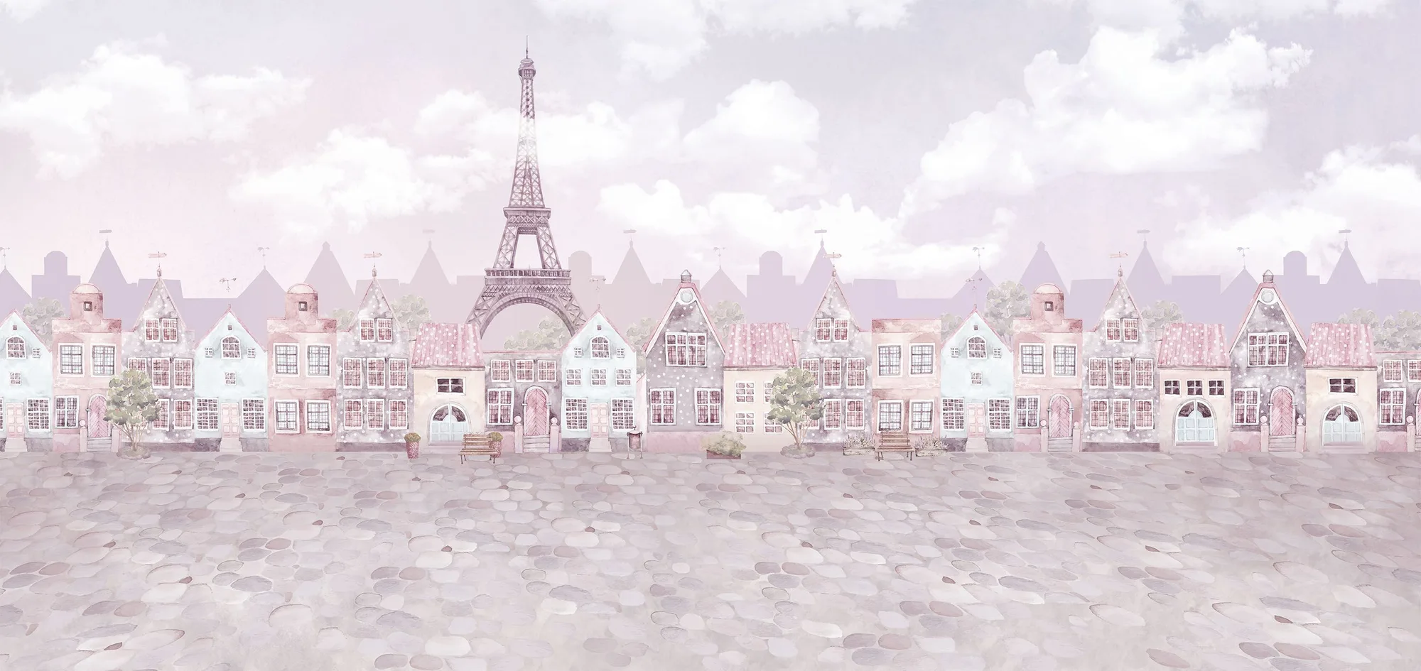 Фотообои Creativille CV-232023 (Watercolor Paris 232023)