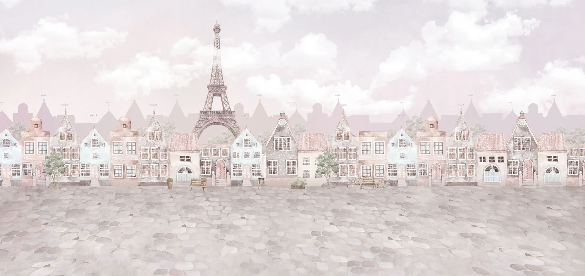Фотообои Creativille CV-232038 (Watercolor Paris 232038)