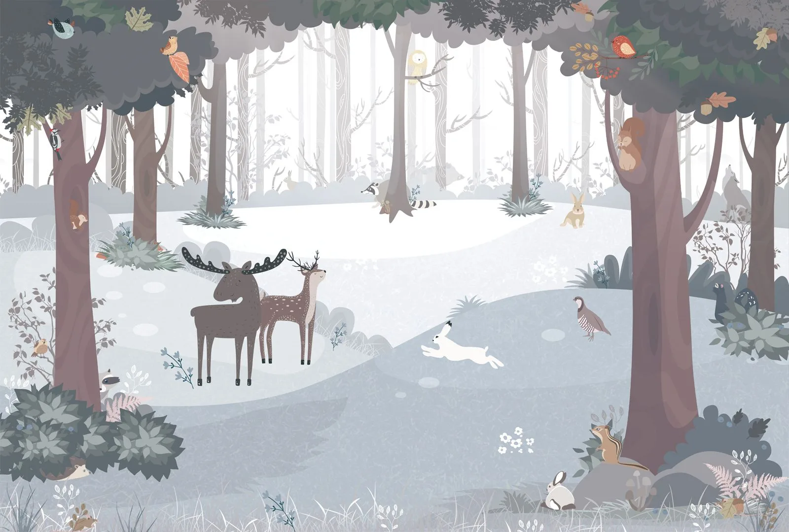 Фотообои Creativille CV-260201 (Forest animals 260201)