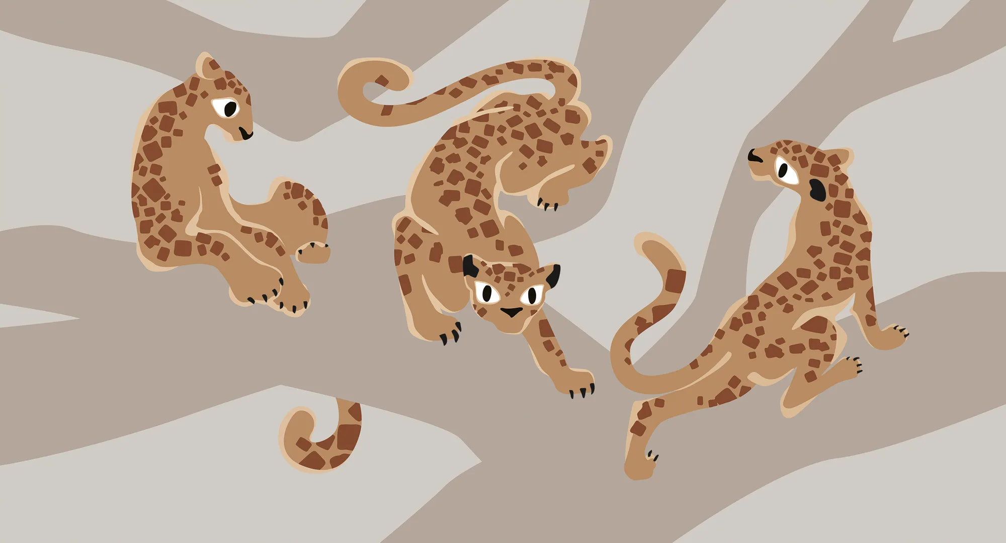 Фотообои Creativille CV-266107 (Leopards in a tree 266107)