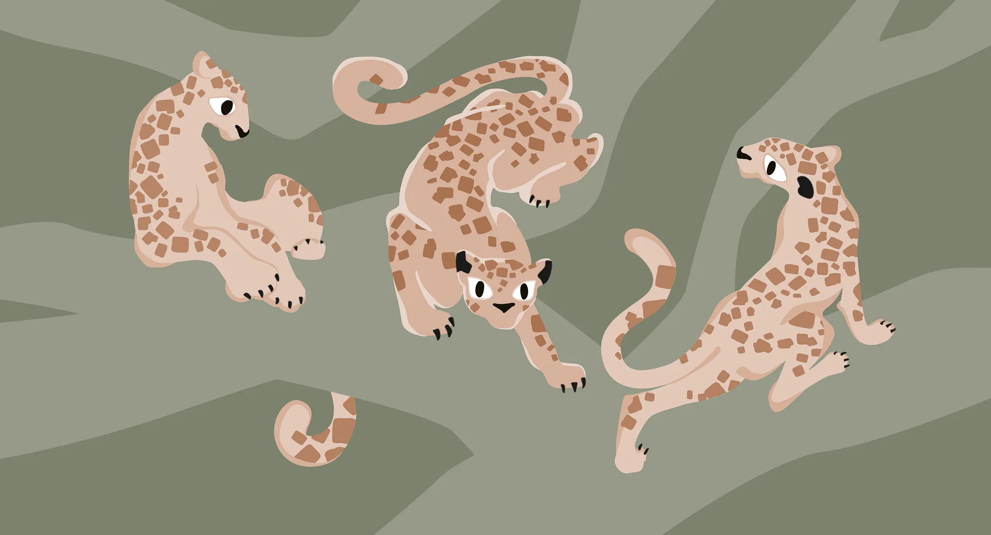 Фотообои Creativille CV-266108 (Leopards in a tree 266108)