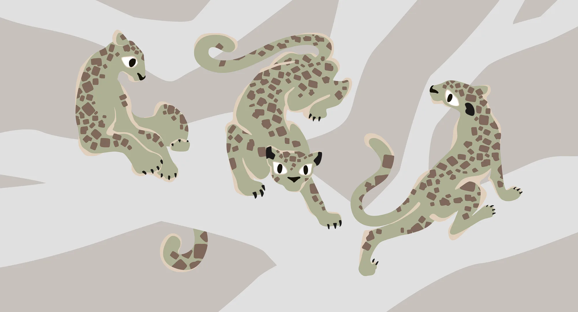 Фотообои Creativille CV-266112 (Leopards in a tree 266112)