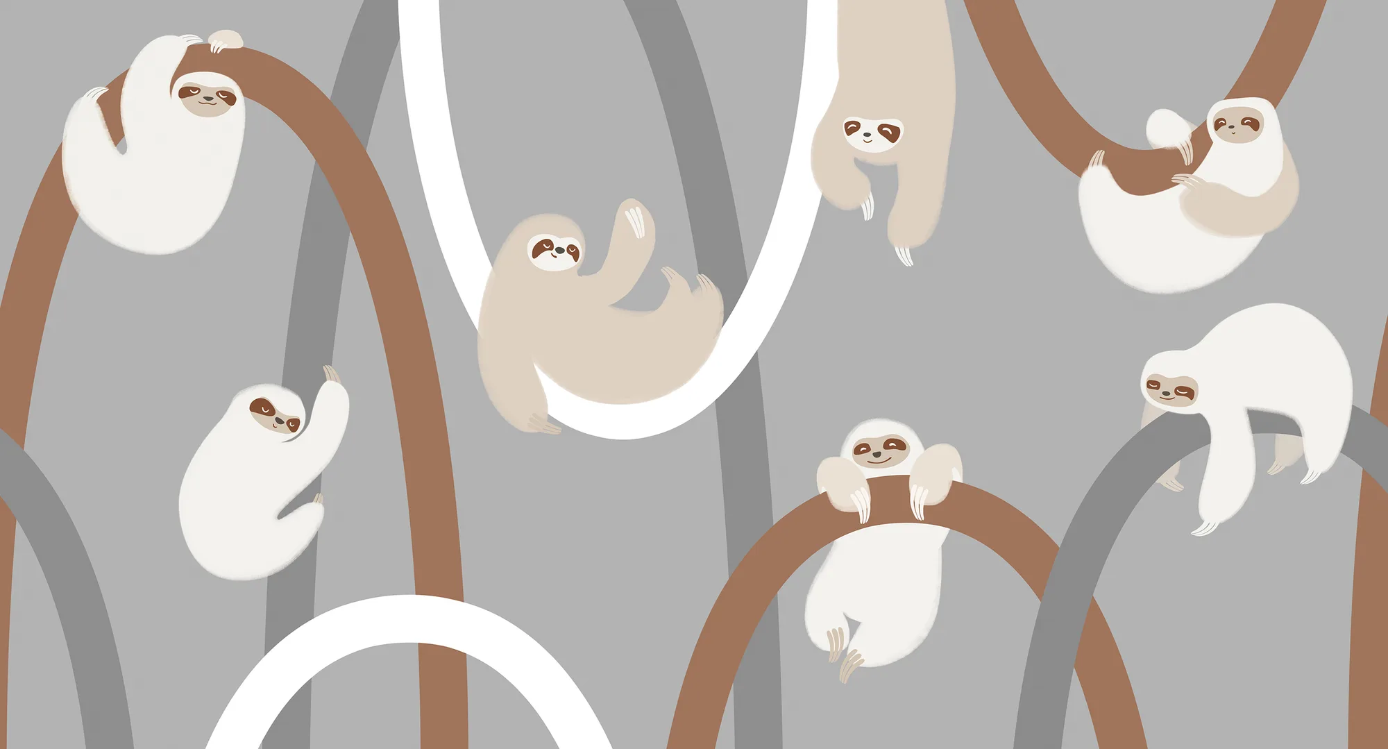 Фотообои Creativille CV-266503 (Climbing sloths 266503)