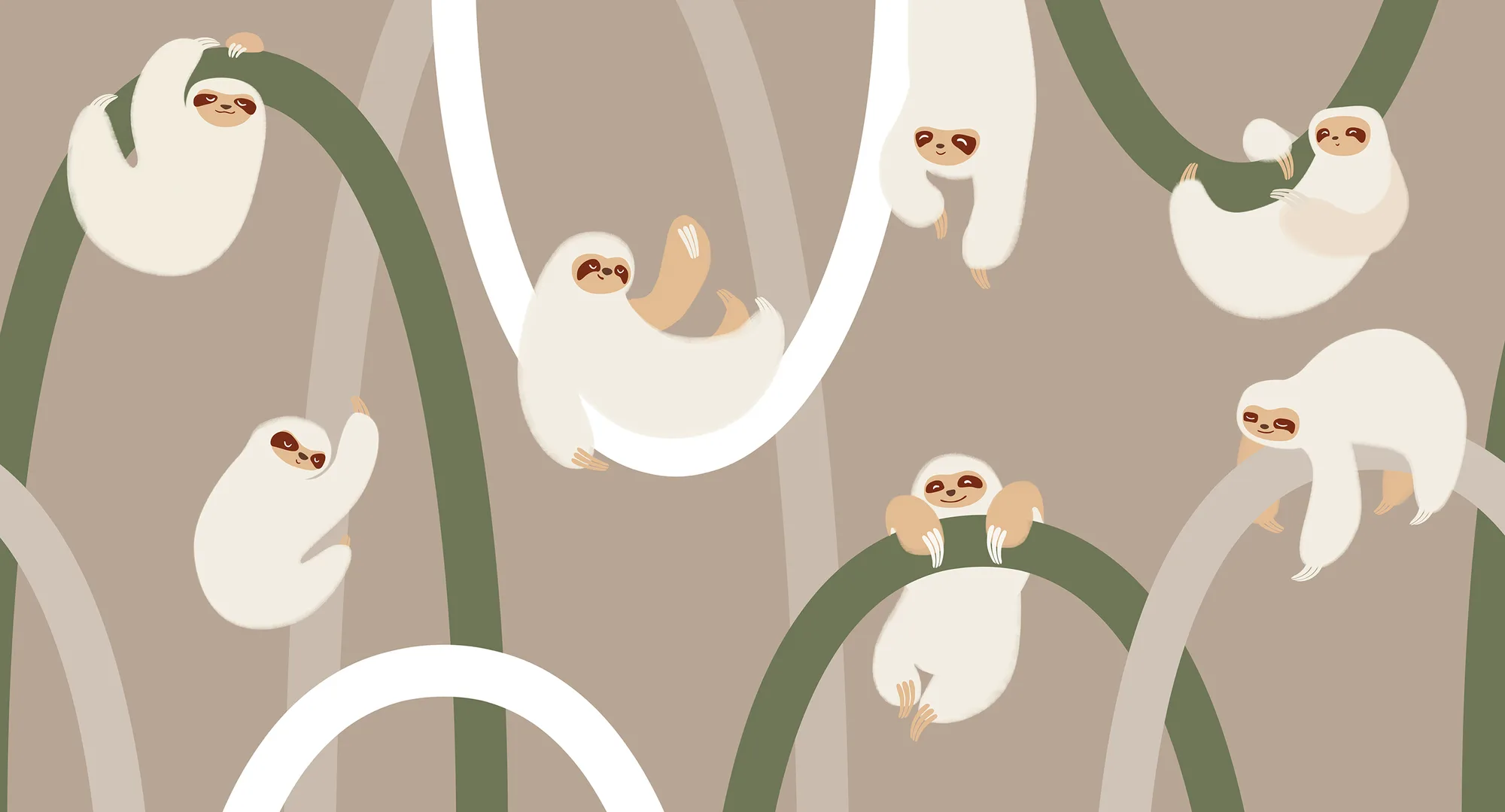Фотообои Creativille CV-266505 (Climbing sloths 266505)