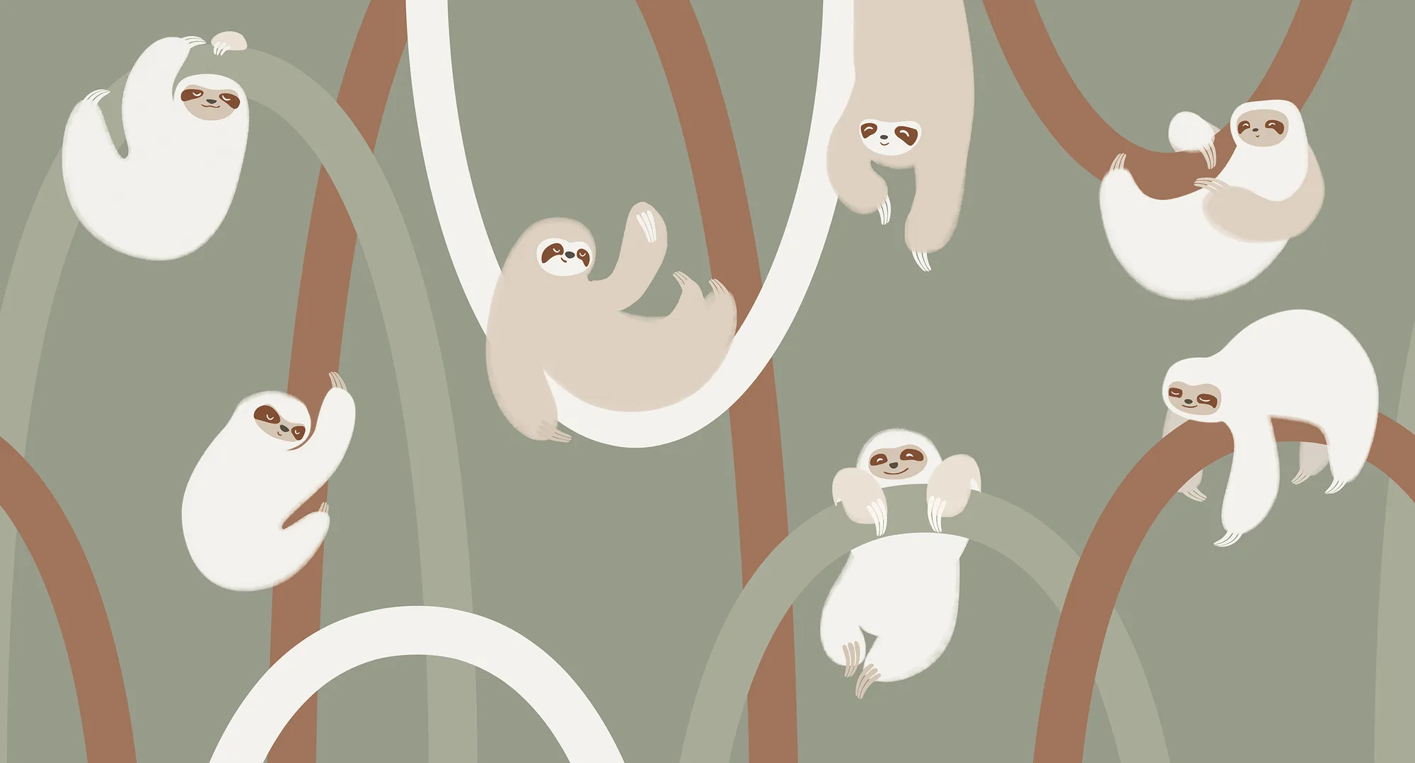 Фотообои Creativille CV-266509 (Climbing sloths 266509)
