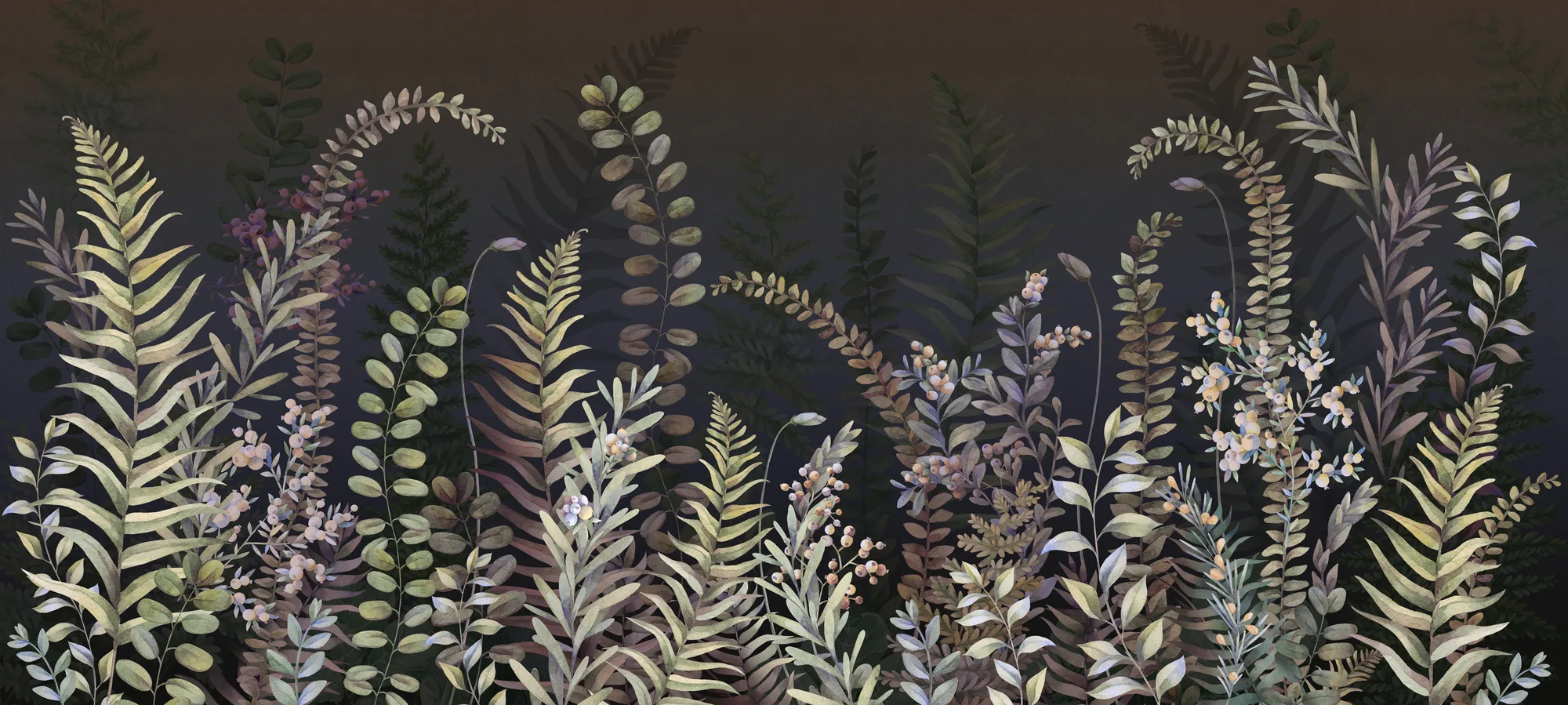Фотообои Creativille CV-422203 (Ferns at the dark 422203)