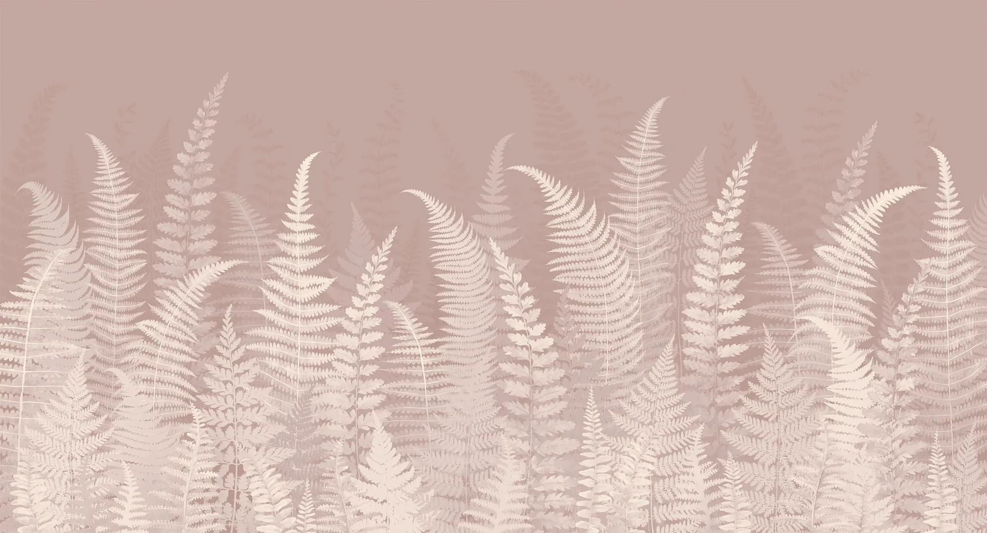 Фотообои Creativille CV-422352 (White leaves of fern 422352)