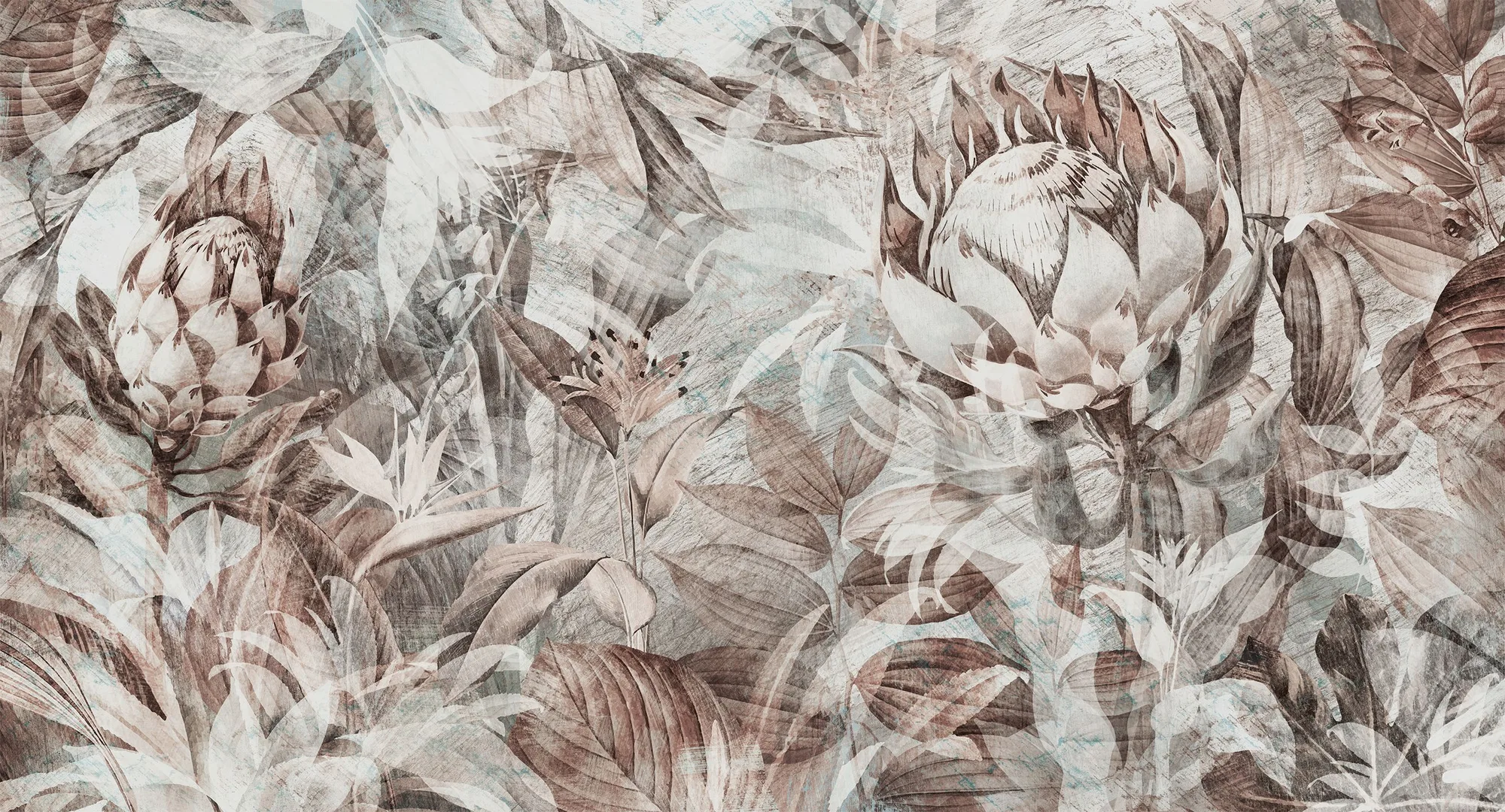 Фотообои Creativille CV-422630 (Protea grunge collage 422630)