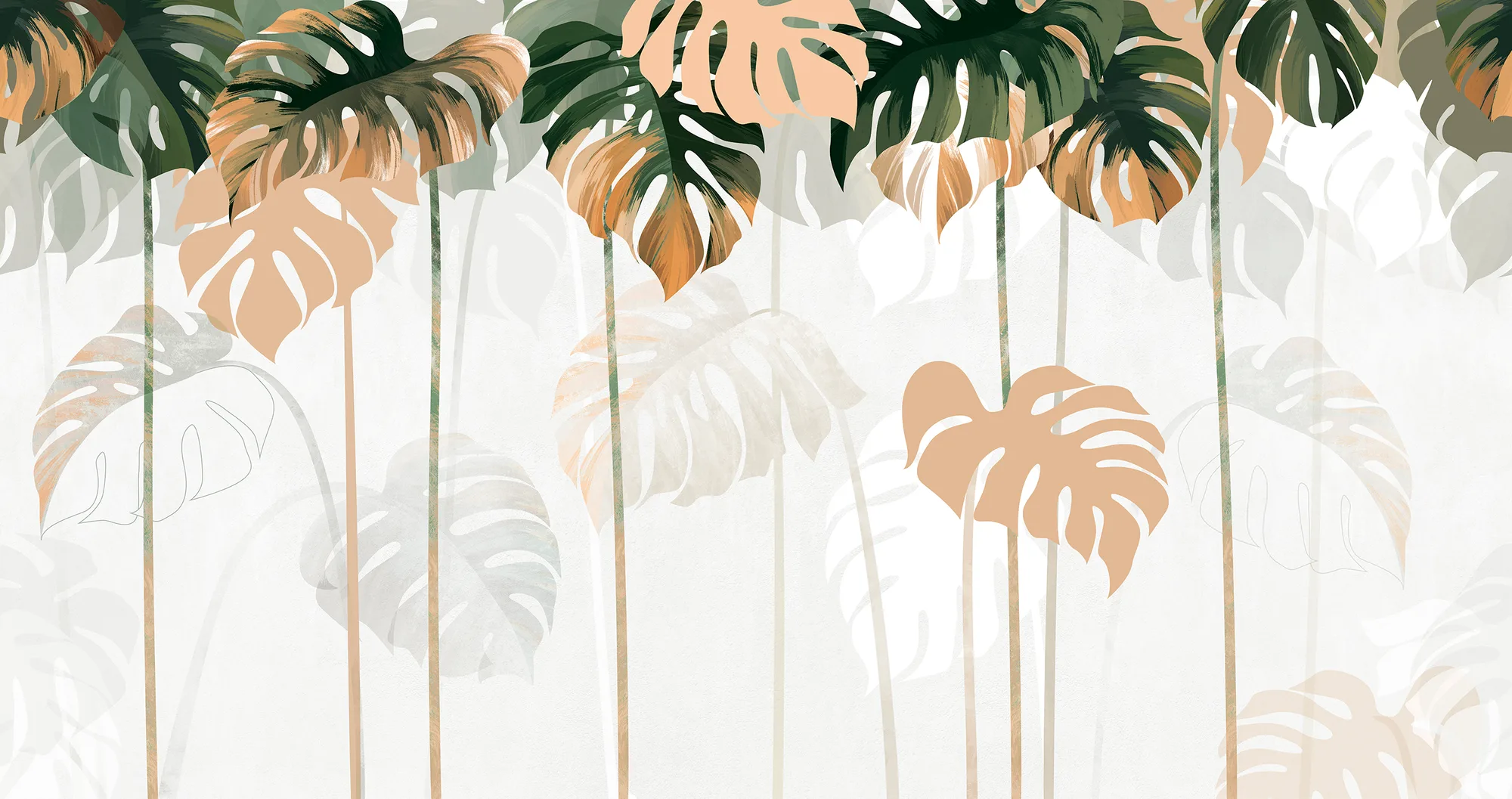 Фотообои Creativille CV-424418 (Monstera leaves 424418)
