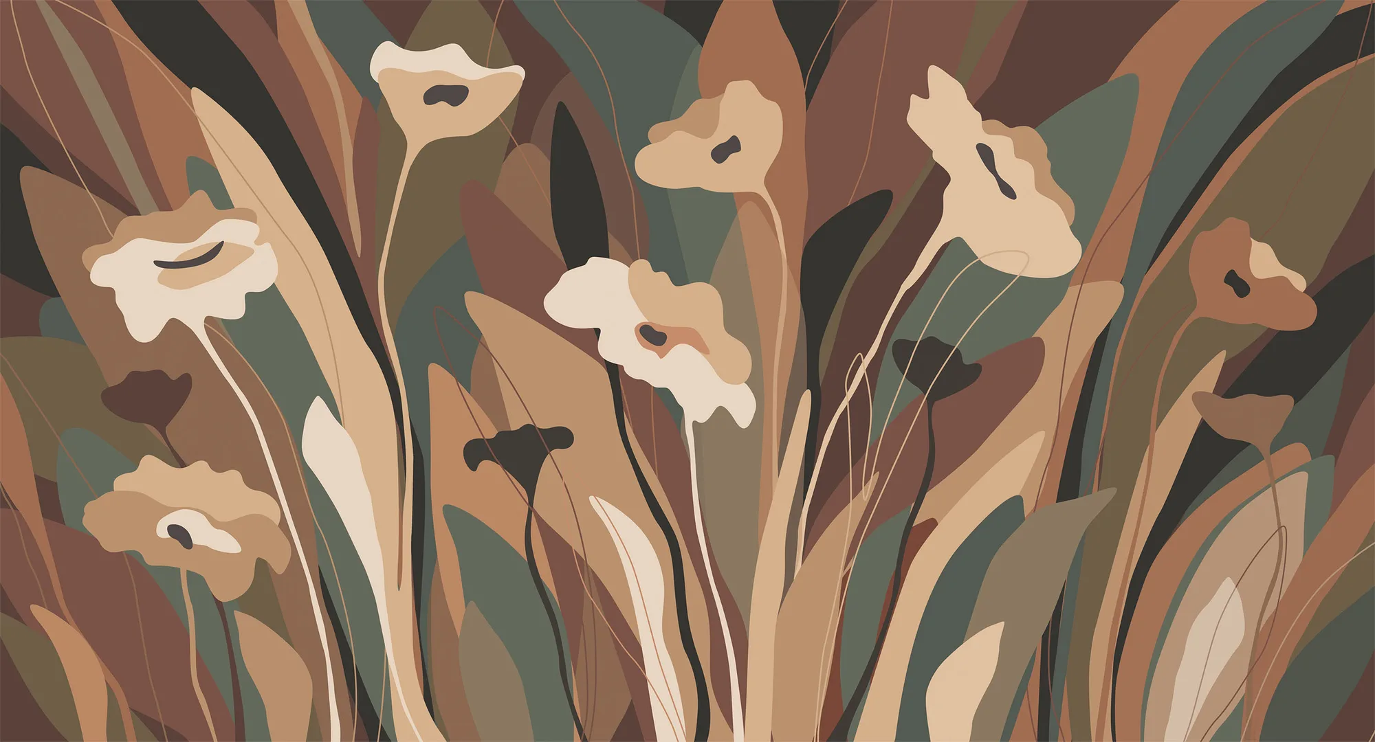 Фотообои Creativille CV-453538 (Floral abstraction 453538)