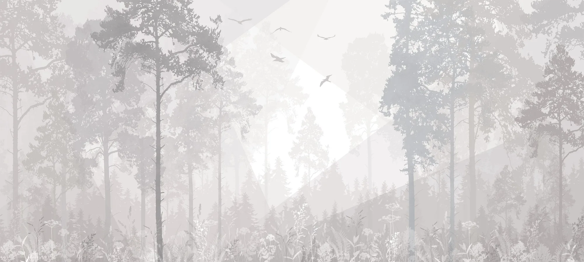 Фотообои Creativille CV-491016 (Silhouette pine forest 491016)