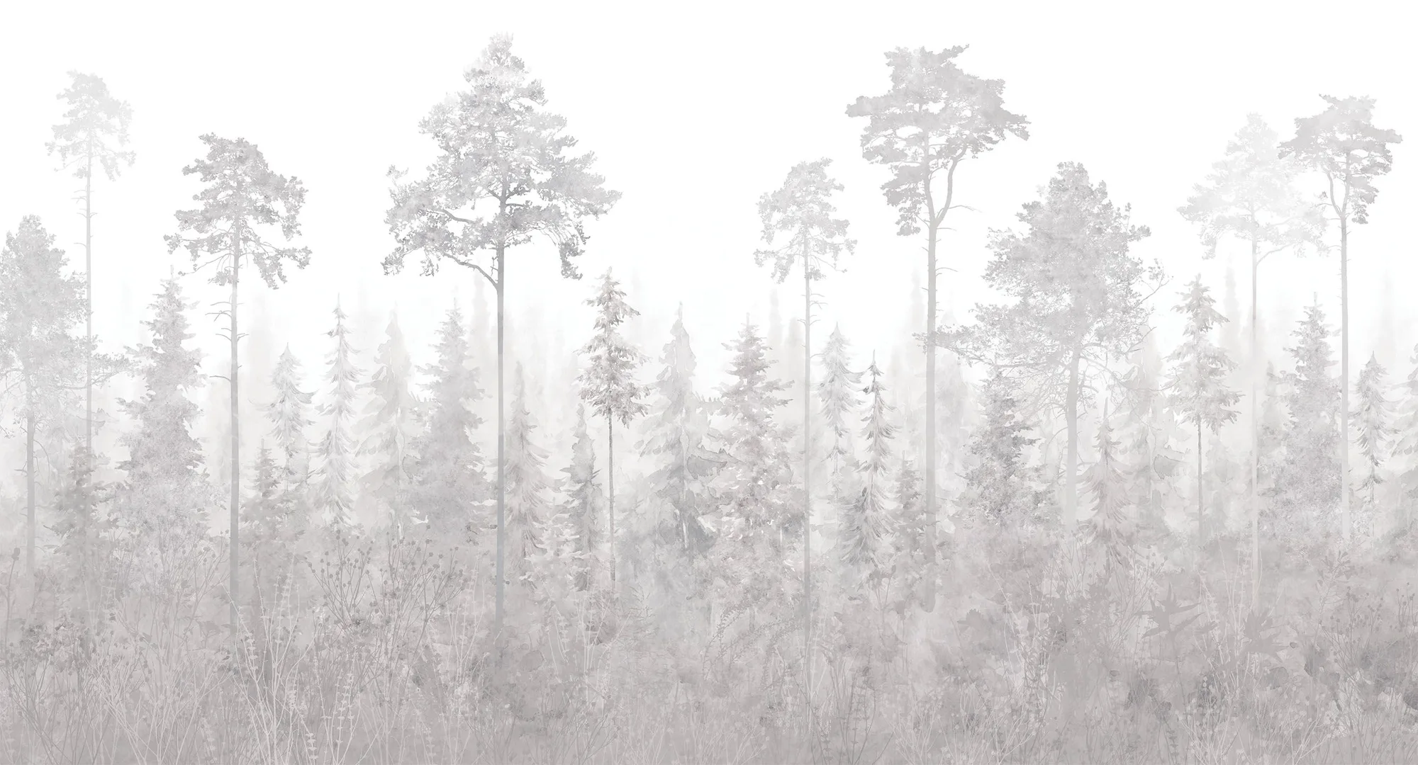 Фотообои Creativille CV-494604 (Watercolor pines 494604)