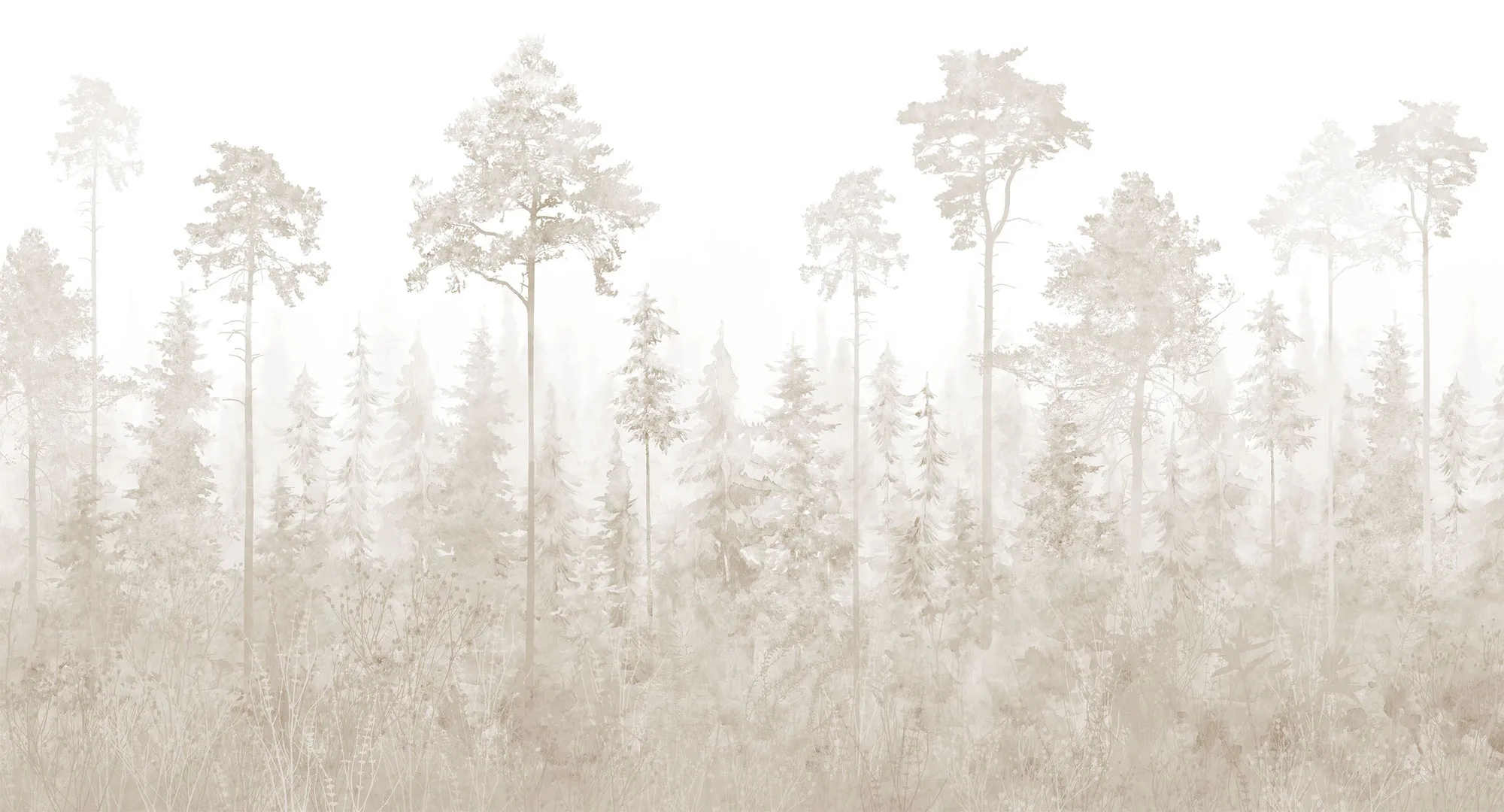 Фотообои Creativille CV-494607 (Watercolor pines 494607)