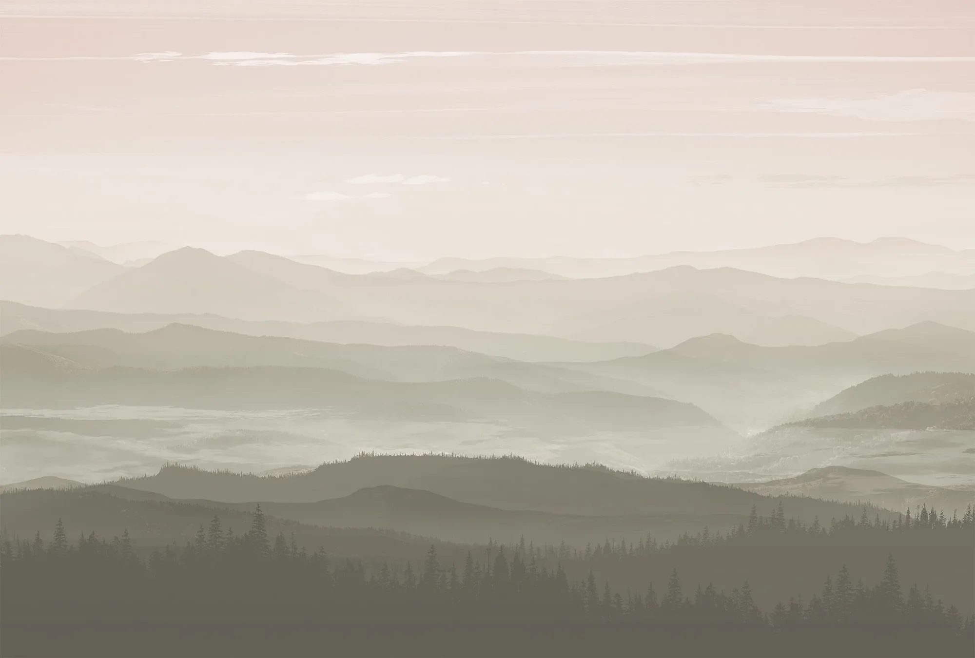 Фотообои Creativille CV-510507 (Foggy mountains 510507)