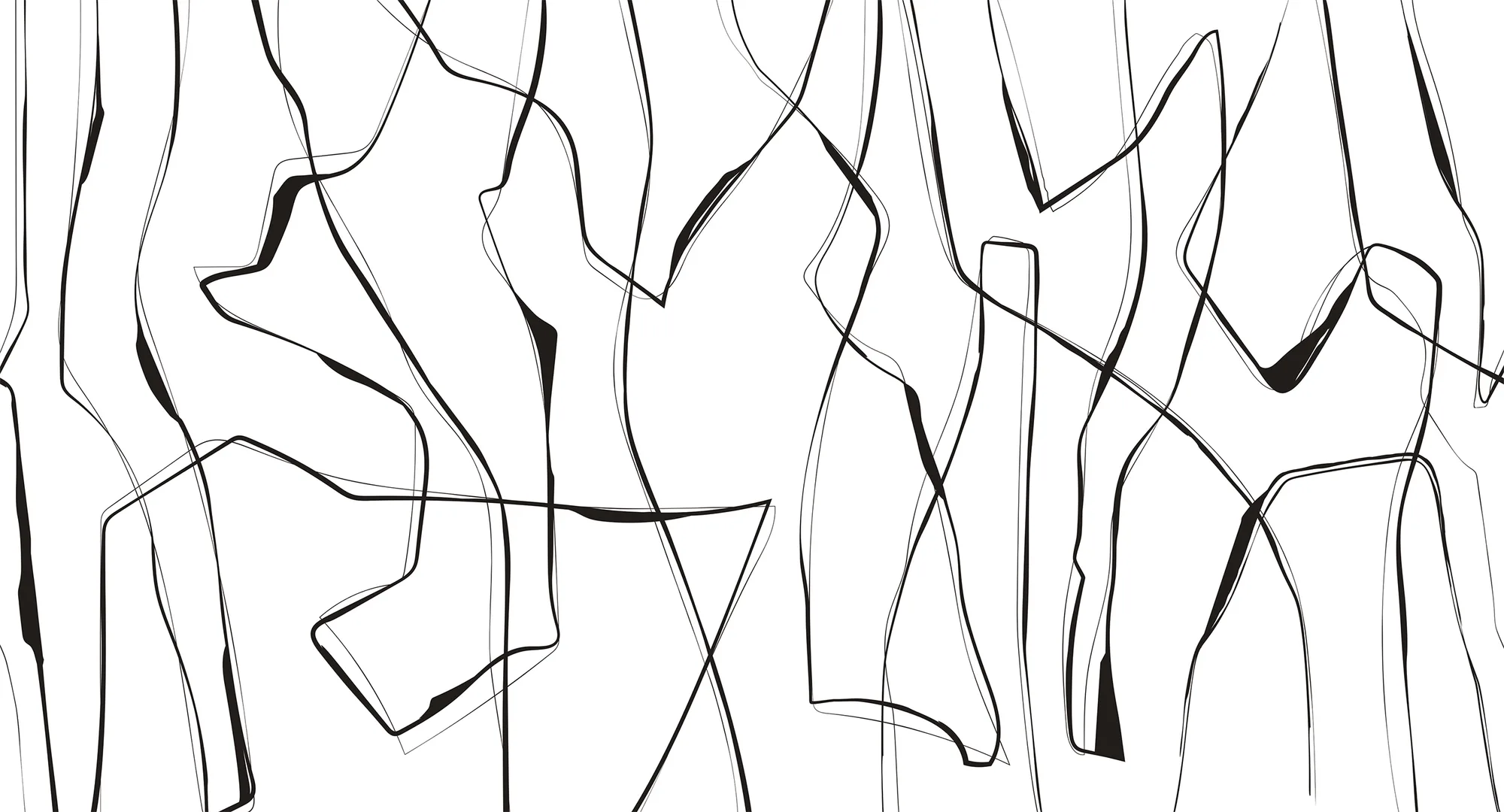 Фотообои Creativille CV-828231 (Black abstract lines 828231)