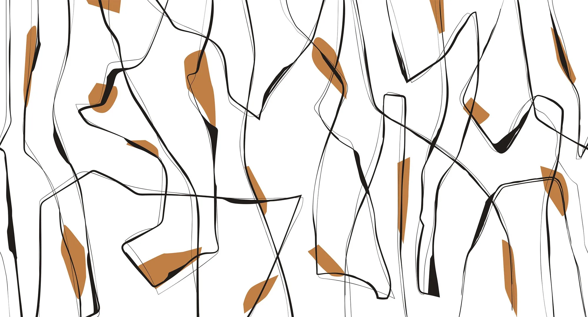 Фотообои Creativille CV-828235 (Black abstract lines 828235)