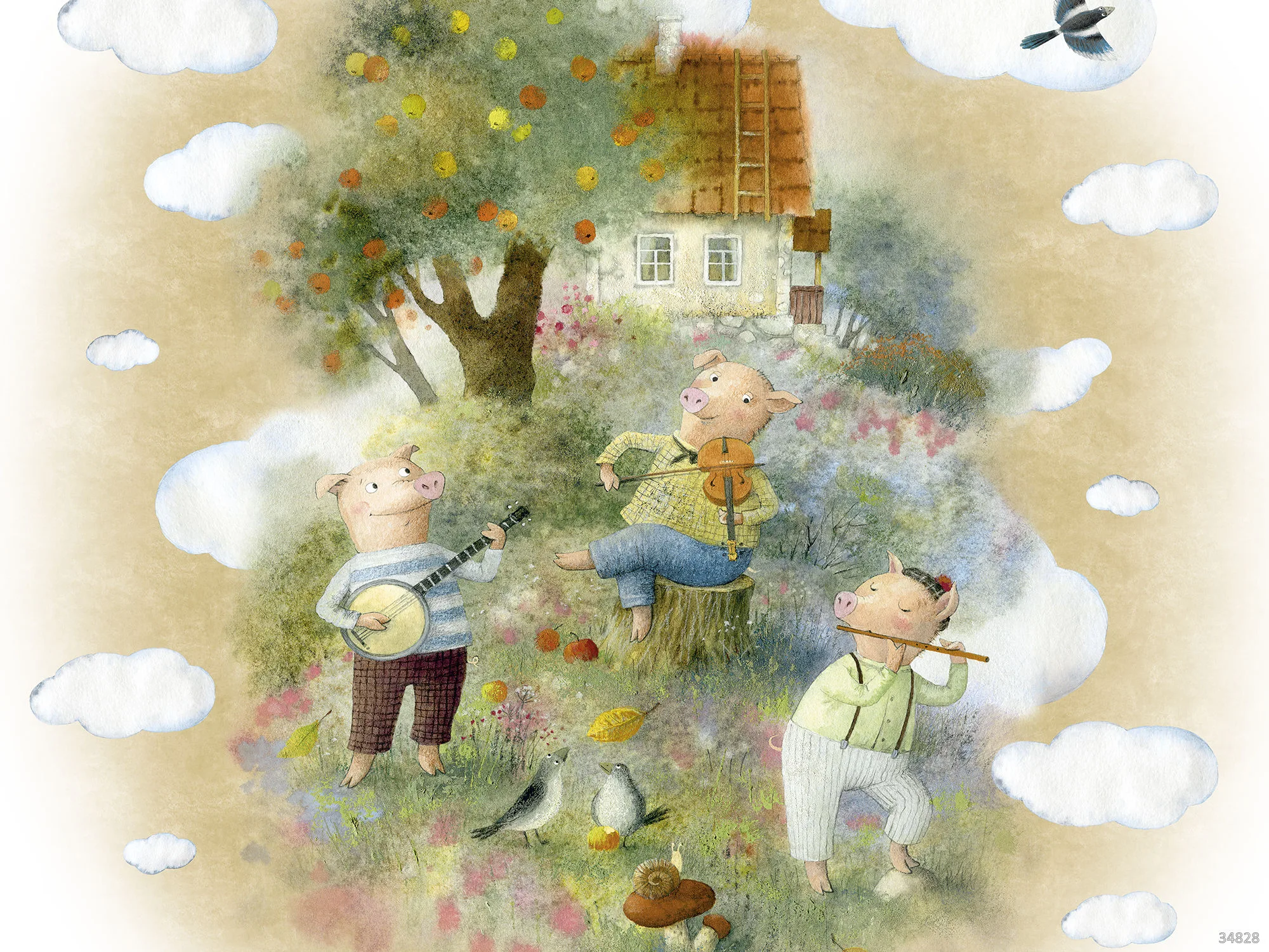 Фотообои Ortograf OR-34828 (Three little pigs) — Ortograf