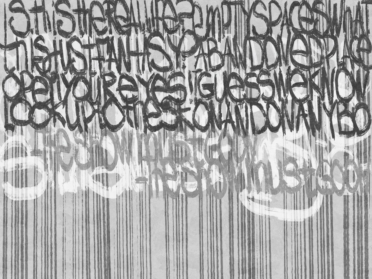 Фотообои Wallstreet WS-30327 (Каллиграфия / Calligraffiti)