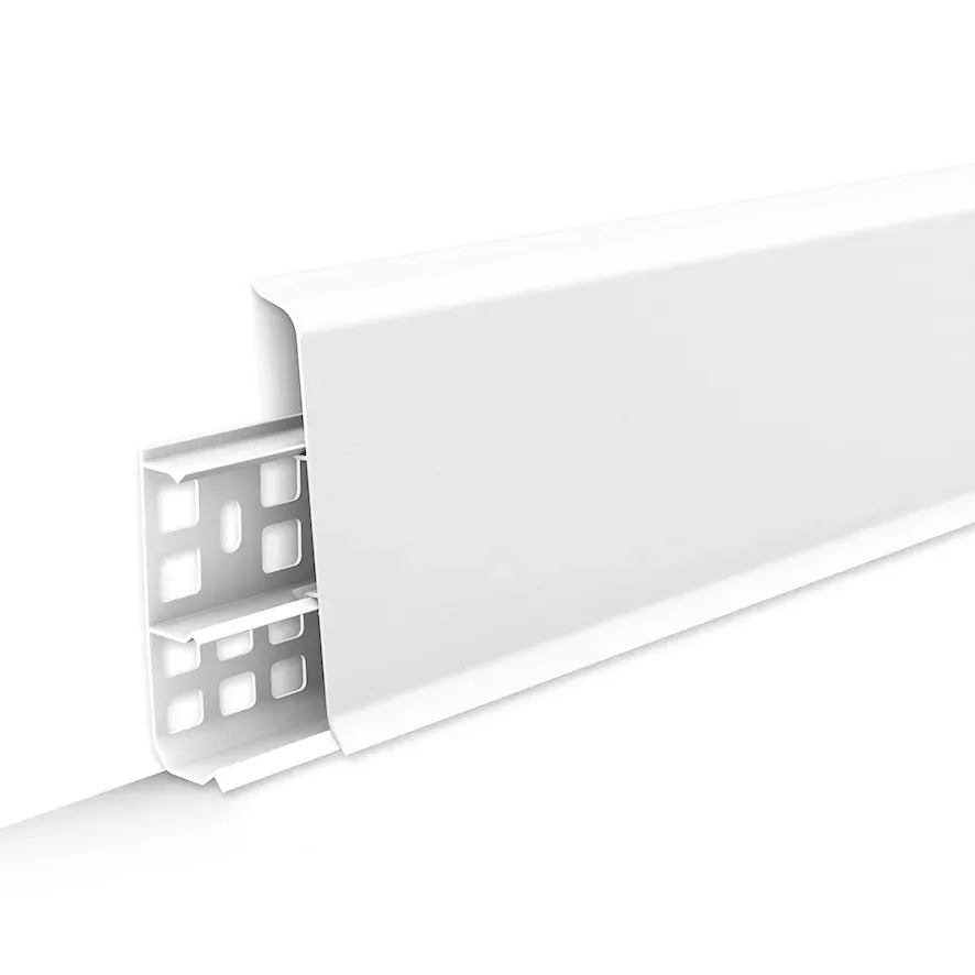 Плинтус напольный Deconika 001 Белый матовый, 2200x23x85 мм