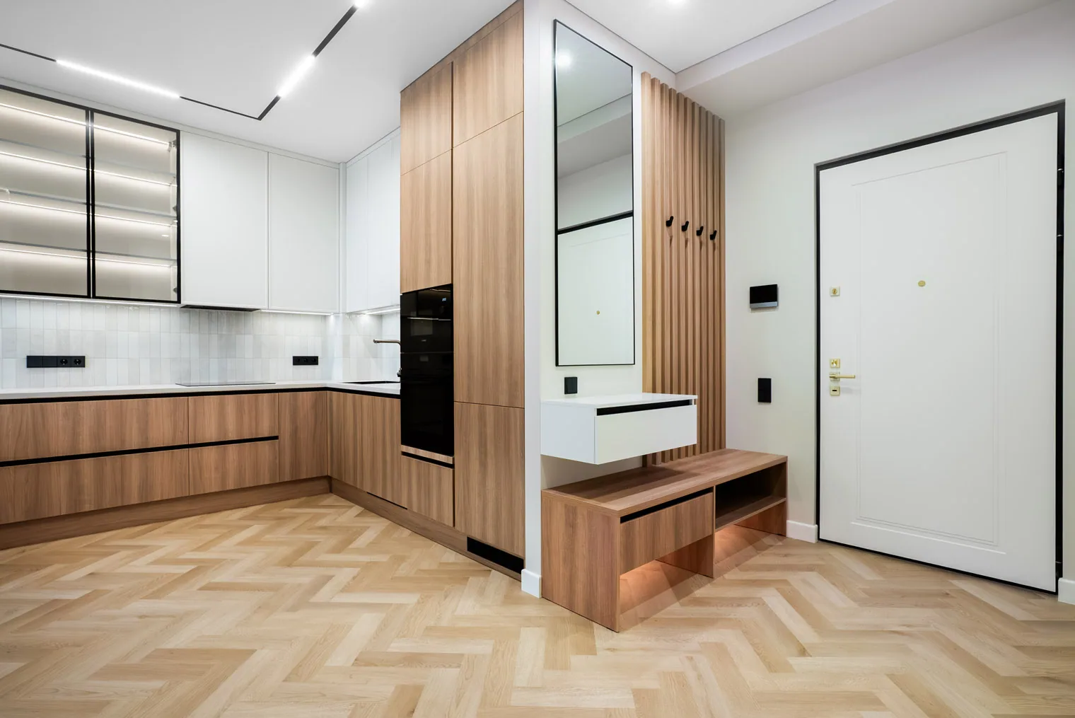 Fargo Herringbone Дуб Атлантик: в интерьере