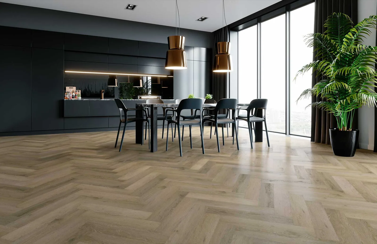 Fargo Parquet Дуб Парижский Дождь: в интерьере