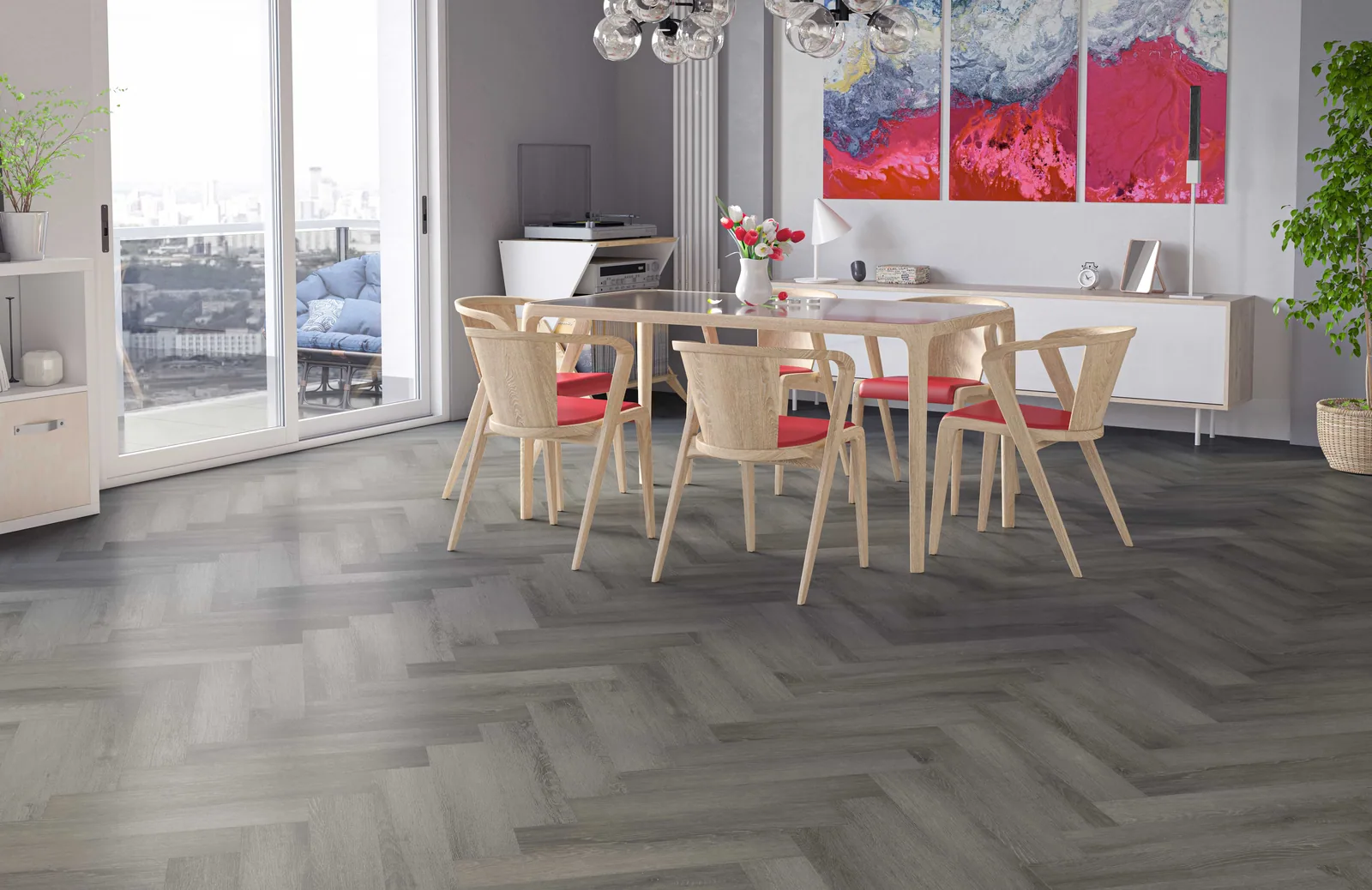 Fargo Parquet Дуб Вулканический Пляж: в интерьере