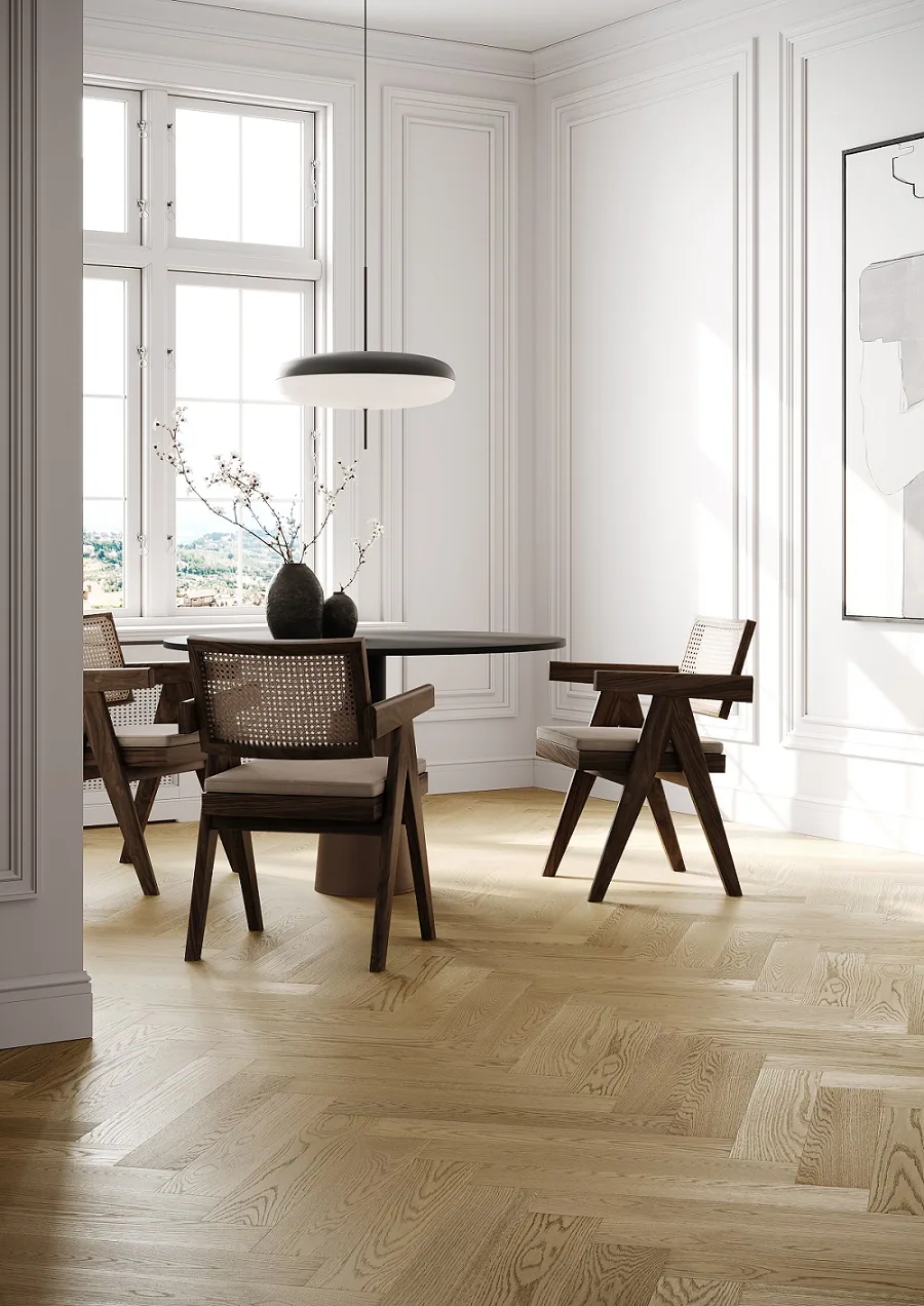 Fargo Quartz Parquet Английская Ёлка Дуб Шампань: в интерьере