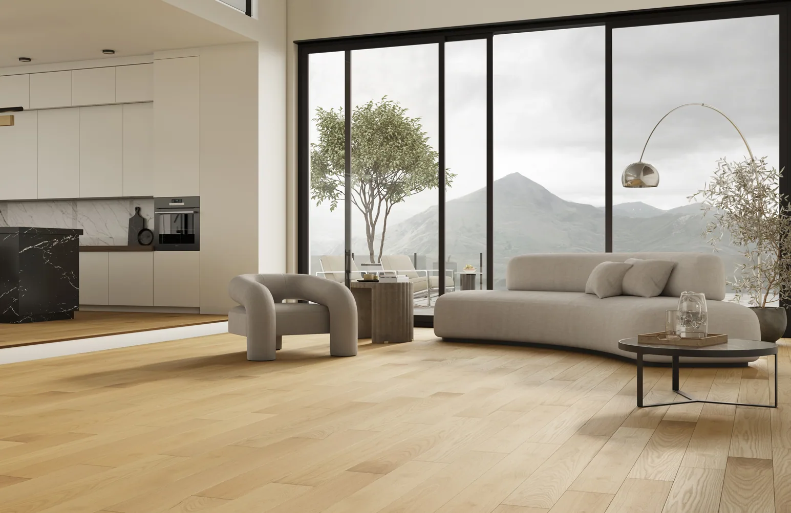 Fargo Quartz Parquet Классик 5 мм Дуб Медовый Раф: в интерьере