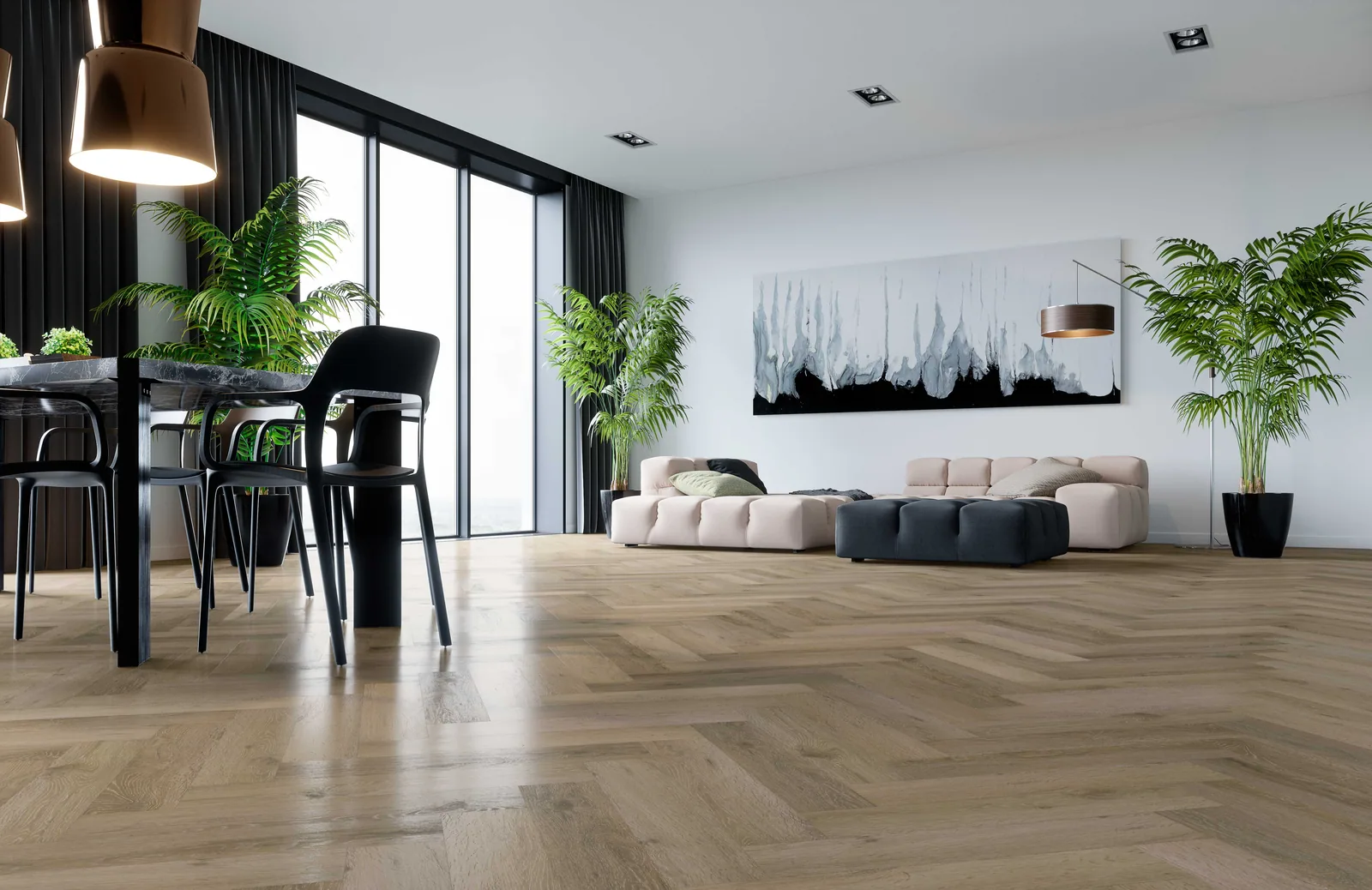 Fargo Parquet Дуб Парижский Дождь: в интерьере