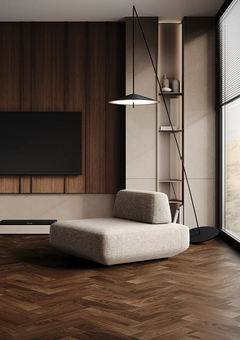 Fargo Quartz Parquet Штучный Орех Американский: в интерьере