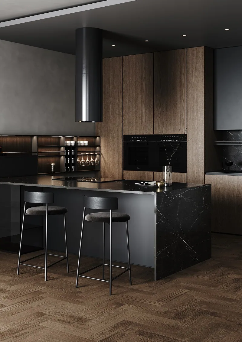 Fargo Quartz Parquet Штучный Дуб Трюфельный: в интерьере