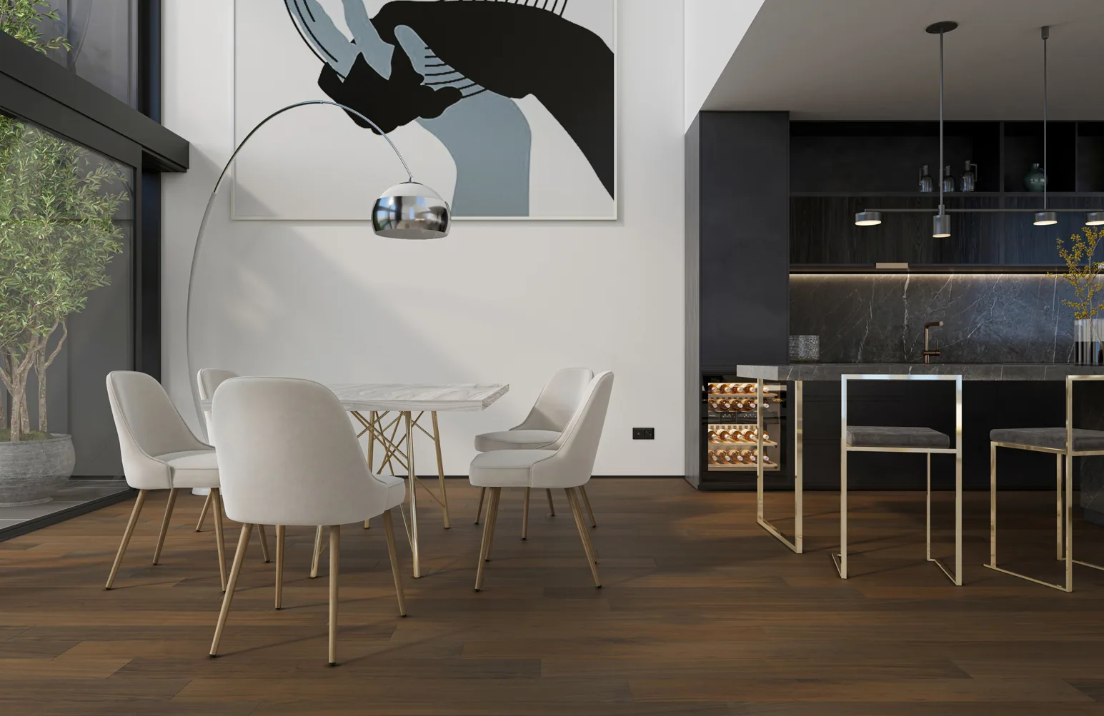 Fargo Quartz Parquet Классик 7 мм Орех Американский: в интерьере